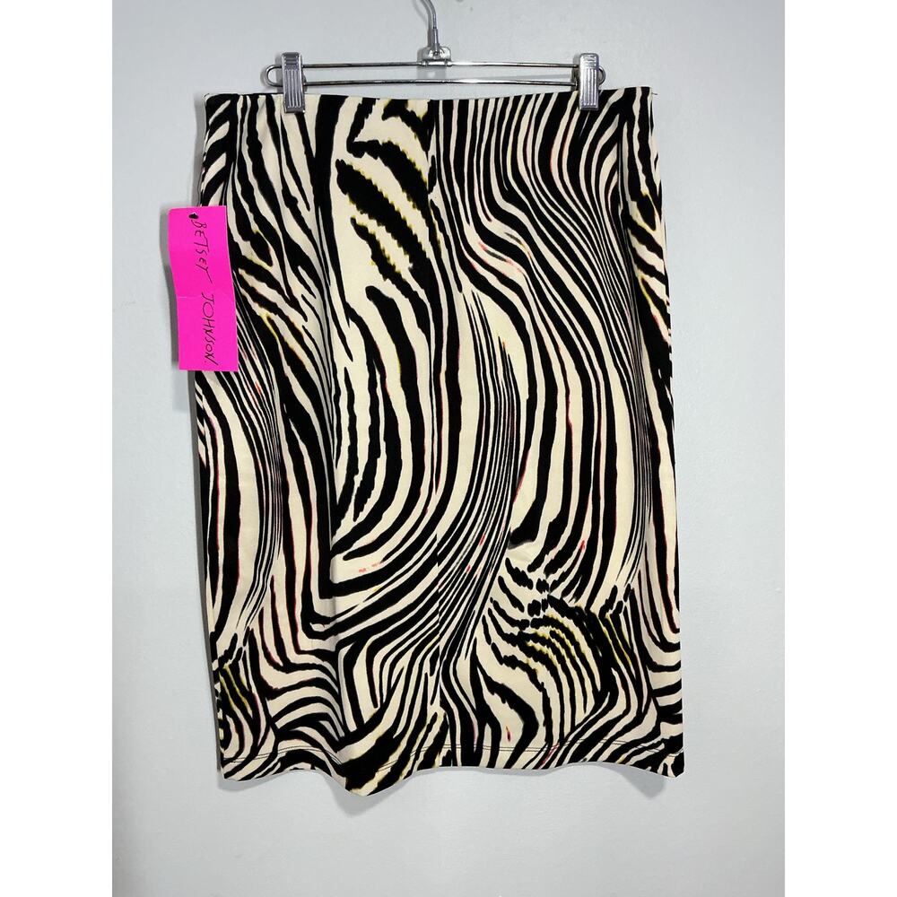 NWT Y2K style Betsey Johnson Cream & Black Zebra Print  Large